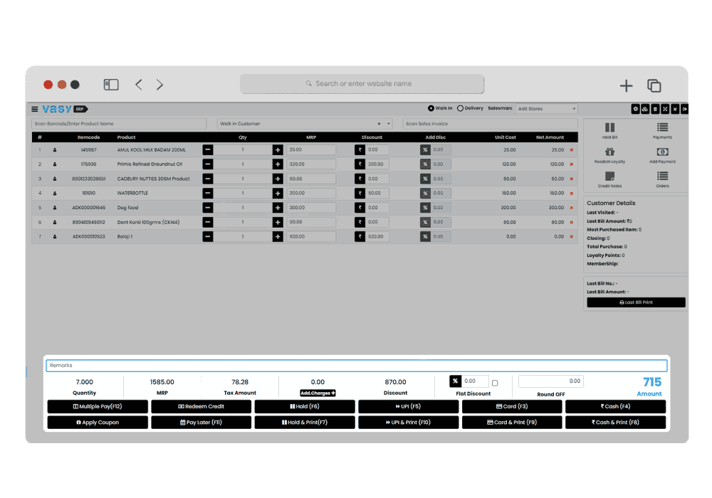 Multiple payment modes